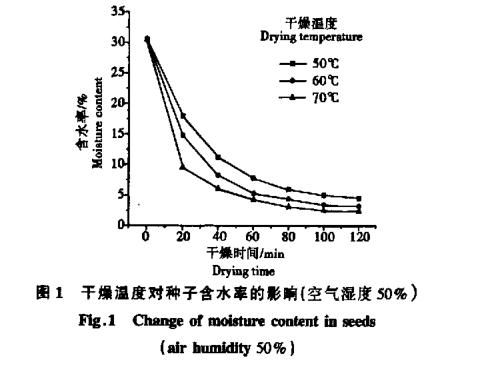 高温干燥对白菜种子生命物质破坏机理